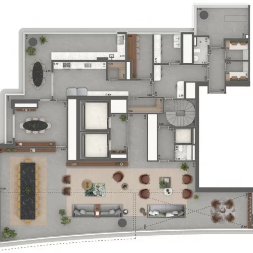 Vista-Cyrela-Furnished-By-Armani-Lancamento-Cyrela-Butanta-Apartamento-Duplex-Planta-789m²-Piso-Inferior