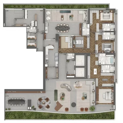 Vista-Cyrela-Furnished-By-Armani-Lancamento-Cyrela-Butanta-Apartamento-Garden-Planta-639m²-Opcao-1